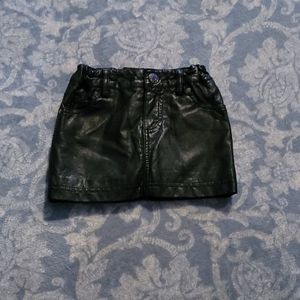 Leather like mini skirt